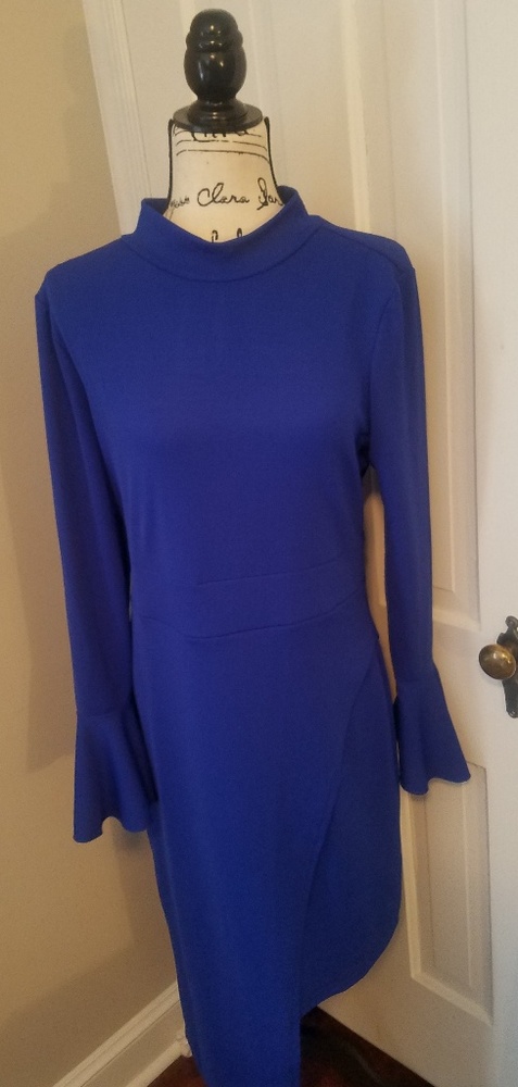 Royal Blue Bell Sleeve